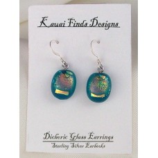 Dichroic Glass Earrings - Drop